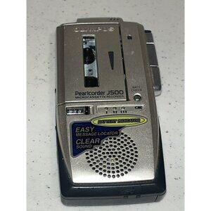 Olympus Pearlcorder J-500 Handheld Microcassette Voice Recorder UNTESTED/PARTS